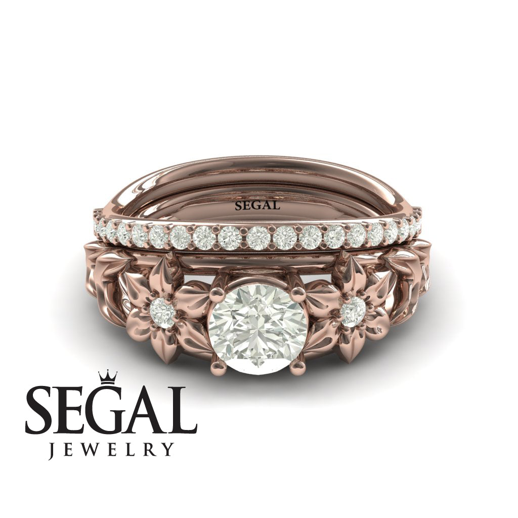 'Fresh Flora' Bridal Set Diamond Ring - Ella no. 2